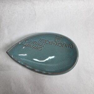 1950s German Ashtray, Teucke + Koenig Original Barenfang, Blue Ceramic Trinket